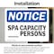 Signmission Custom Spa Capacity - Persons, 7 in W x Rectangle, Vinyl Decal OS-2PACK-NS-D-57-L-15383 - alternate 4